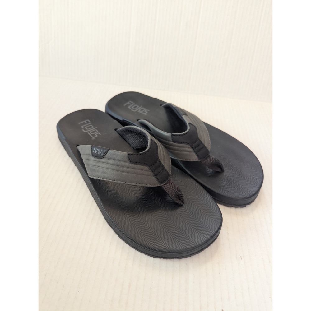 Flojos Flip Flops Men's Sz 8 Black Thong Sandals